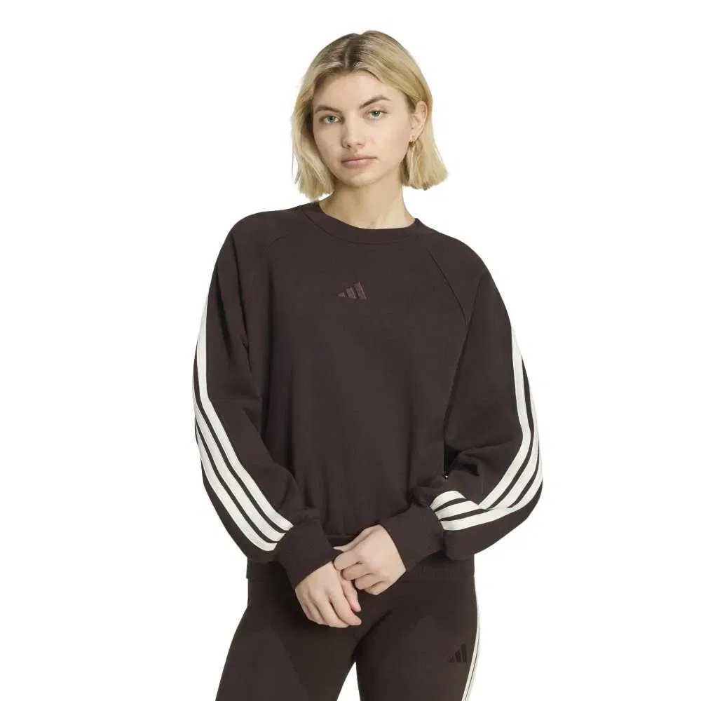Женский свитшот свободного кроя Kit 3 Stripes Adidas, Brown