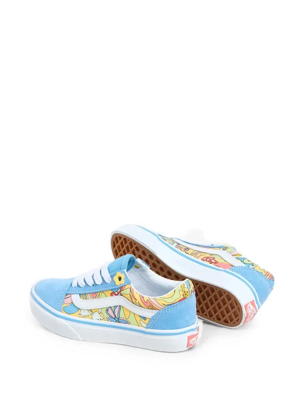 Кеды Old Skool с графическим принтом Vans Kids, синий — фото 3