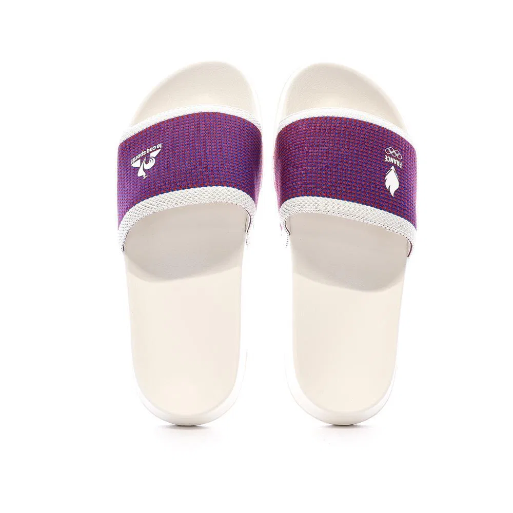 Детские шлепанцы с синтетической подошвой Le Coq Sportif, Weiss / Rot — фото 4