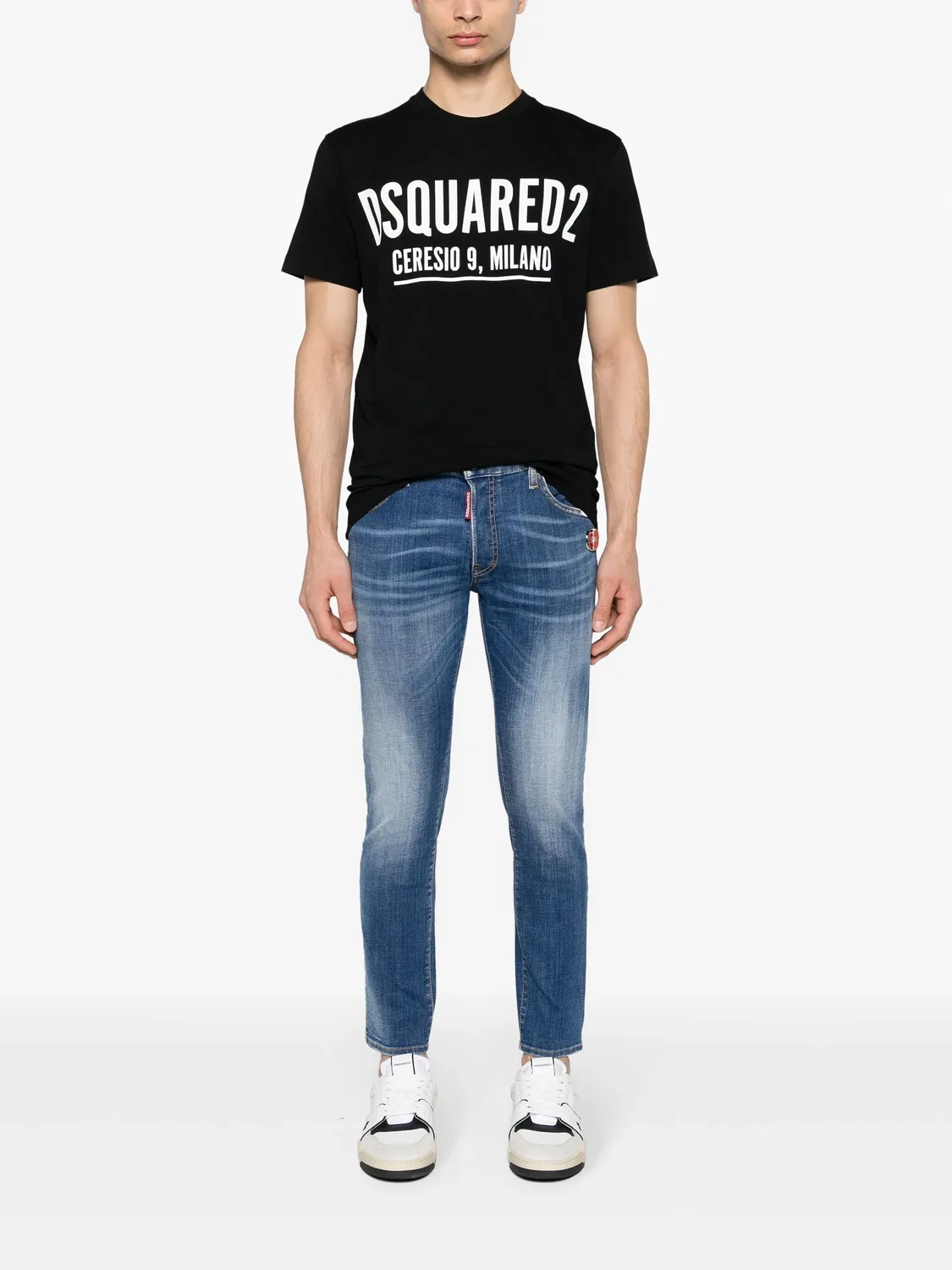 Узкие джинсы Cool Girl DSQUARED2, индиго — фото 4