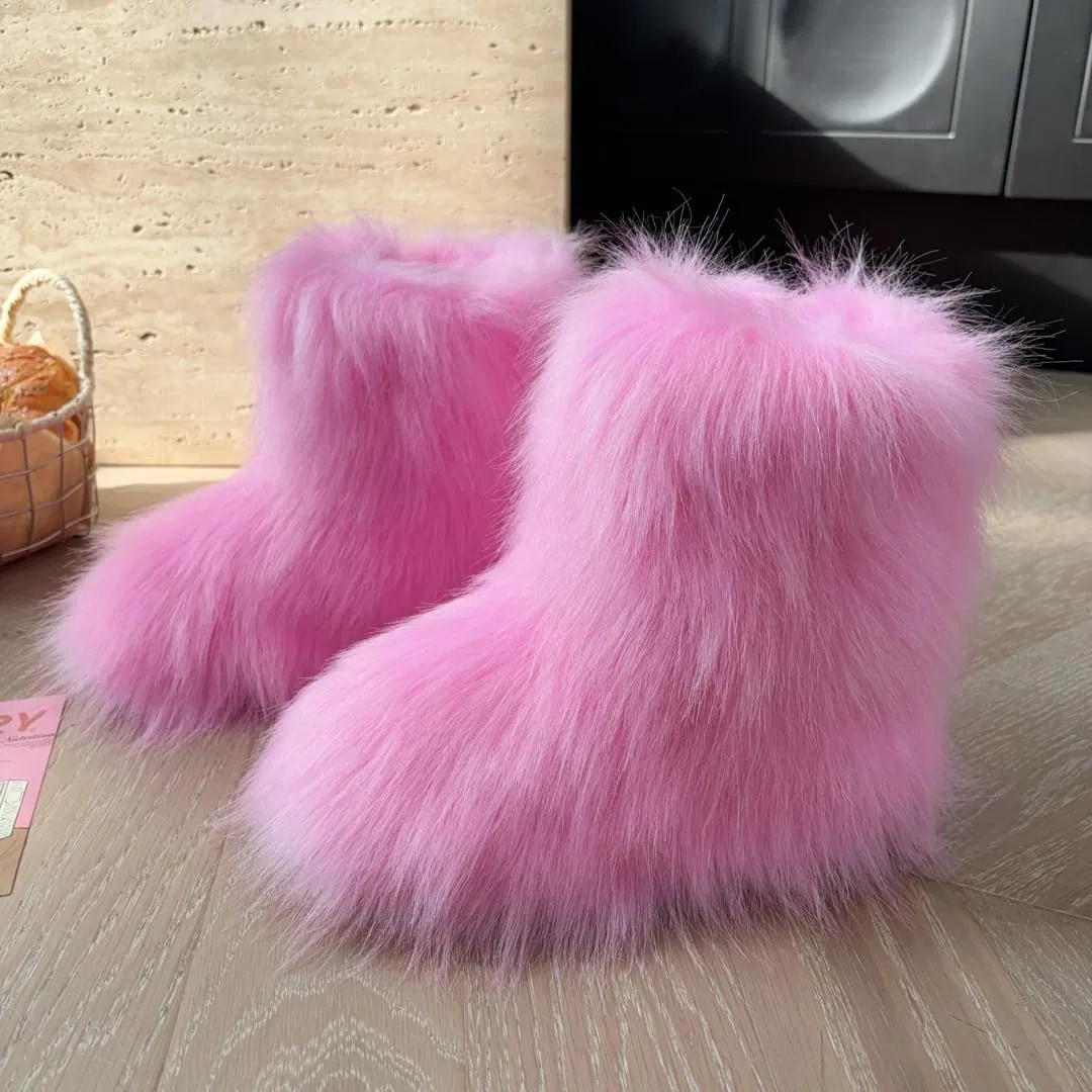 Детские зимние сапоги для девочек с мехом XinYiQu, Pink — фото 2