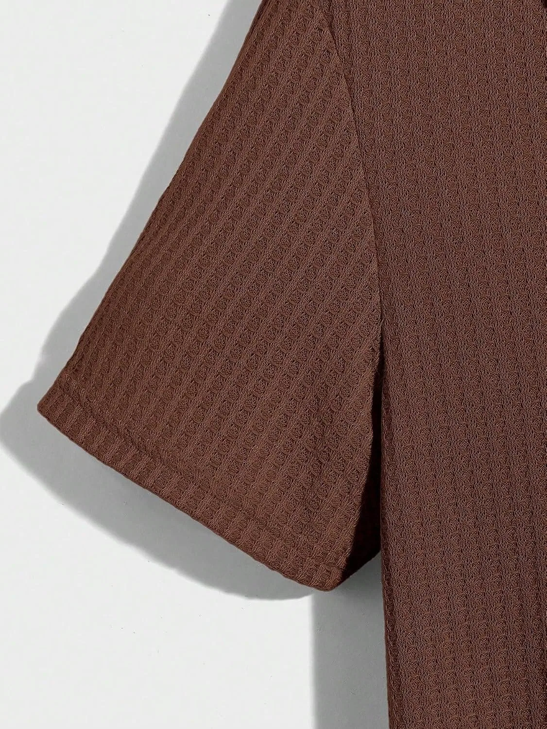 Мужская повседневная футболка с круглым вырезом, Coffee Brown — фото 3