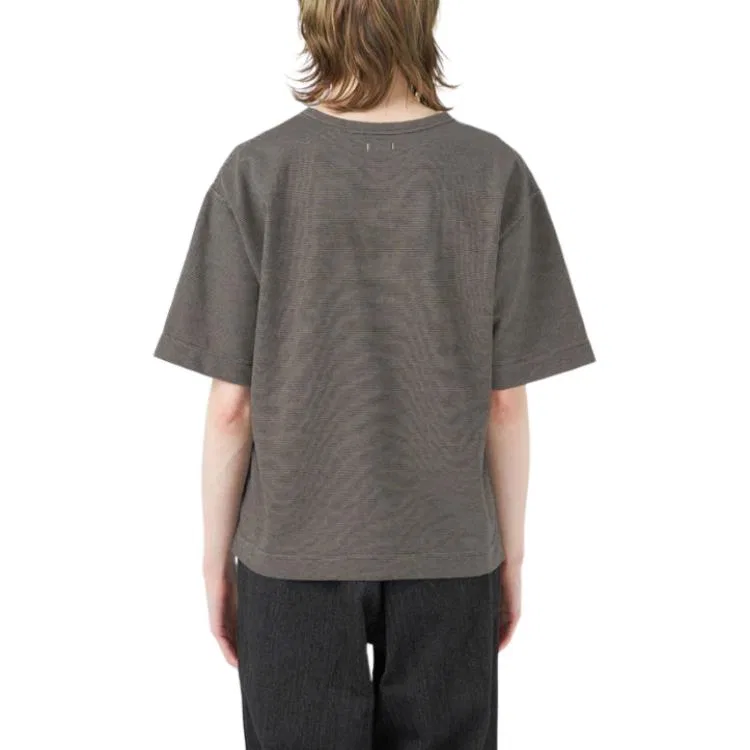Детская футболка с принтом Micro Stripe Pocket Tee Nanamica — фото 4