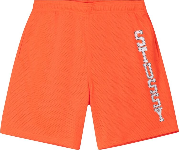 Шорты Stussy Collegiate Mesh Short 'Orange', оранжевый