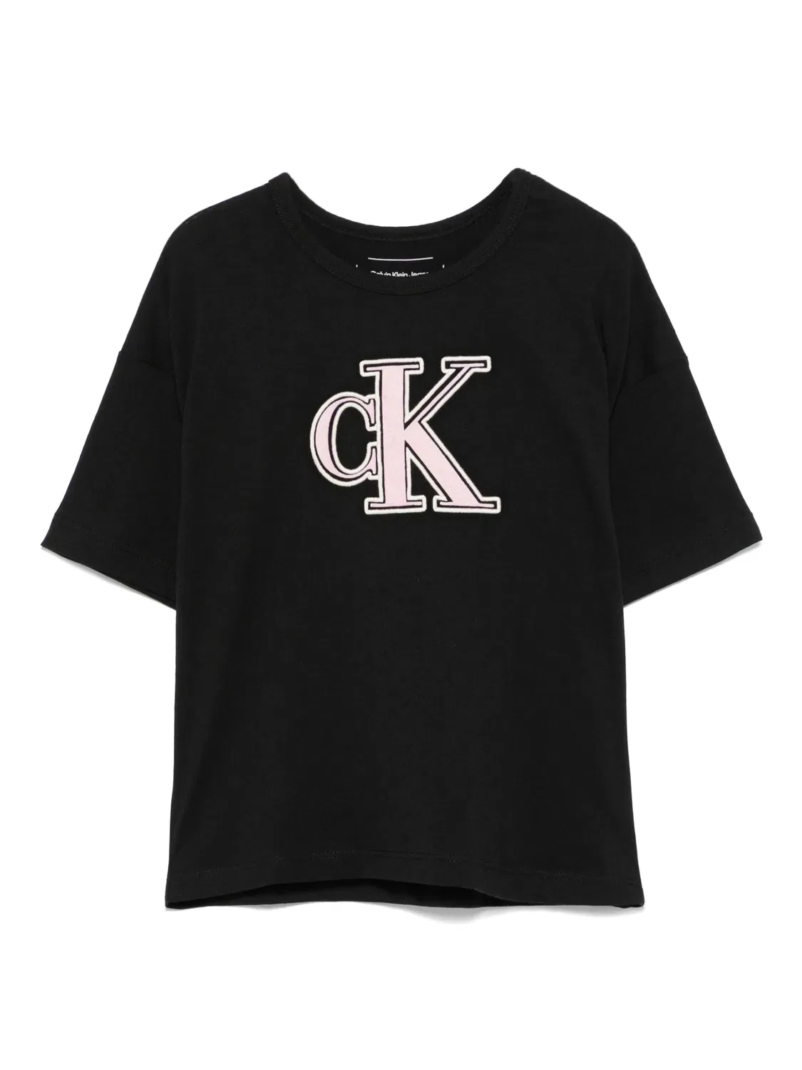 Футболка с вышитым логотипом Calvin Klein, черный