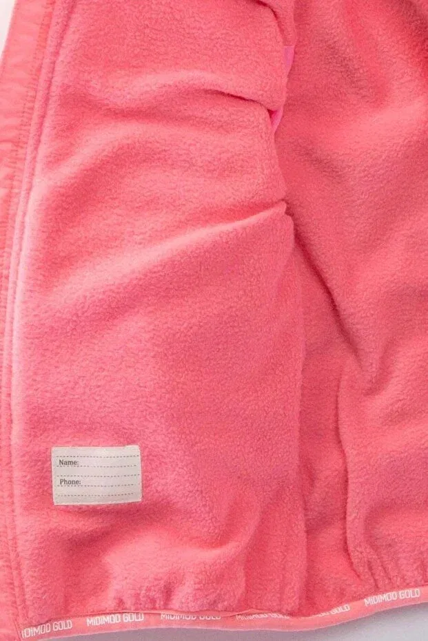 Детское пальто для девочек стеганое Minigimin Cicileri, Pink-53567 — фото 4