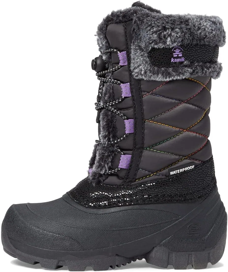 Детские ботинки для девочек Kamik Kids Star 3 Kamik, Charcoal/Orchid — фото 4