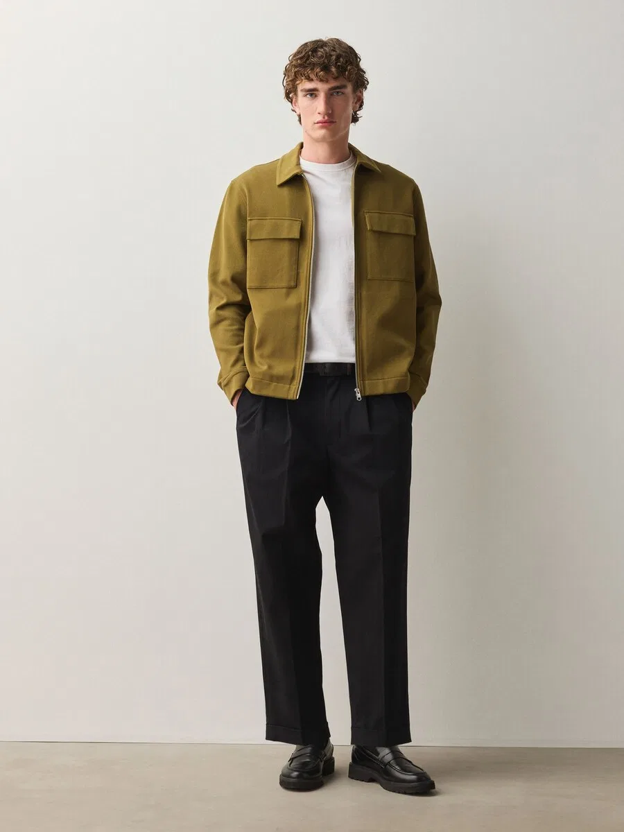 Куртка Next Between-Season Jacket 'N. Premium' в оливковом цвете — фото 4