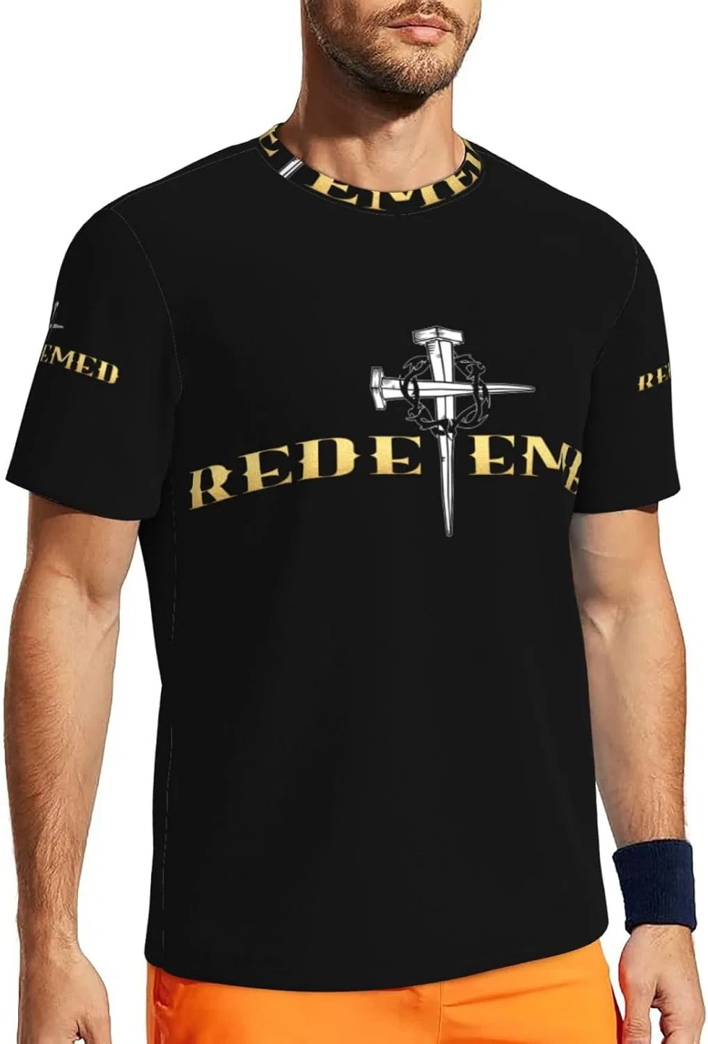 Мужская быстросохнущая футболка Regular Fit, Religious Christian Faith Jesus Christ1 — фото 3