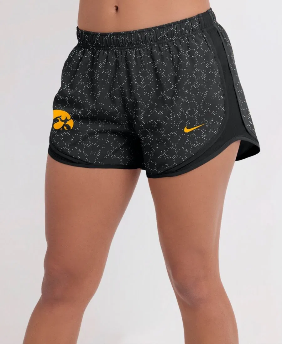 Женские черные шорты Iowa Hawkeyes Tempo Pattern Dri-FIT Nike, Black