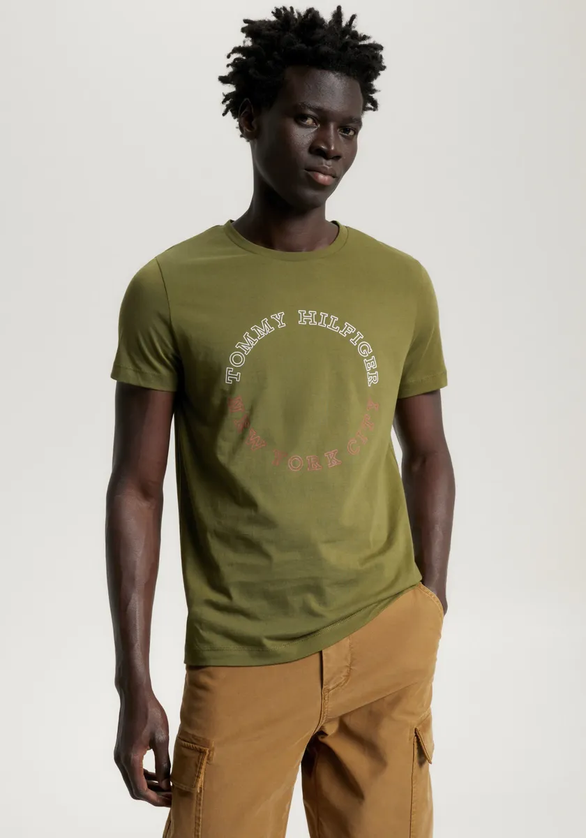 

Футболка Tommy Hilfiger "MONOTYPE ROUNDLE TEE", цвет Put.Green