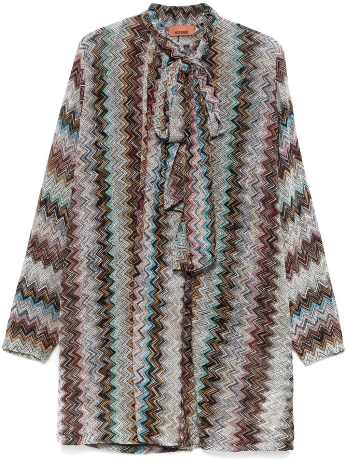 

Платье мини с узором зигзаг Missoni, черный