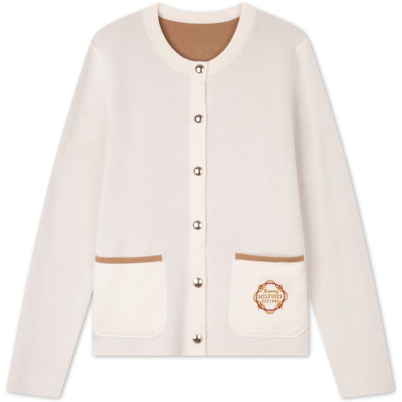 

Новогодный топ Women's Tommy Hilfiger, белый/хаки