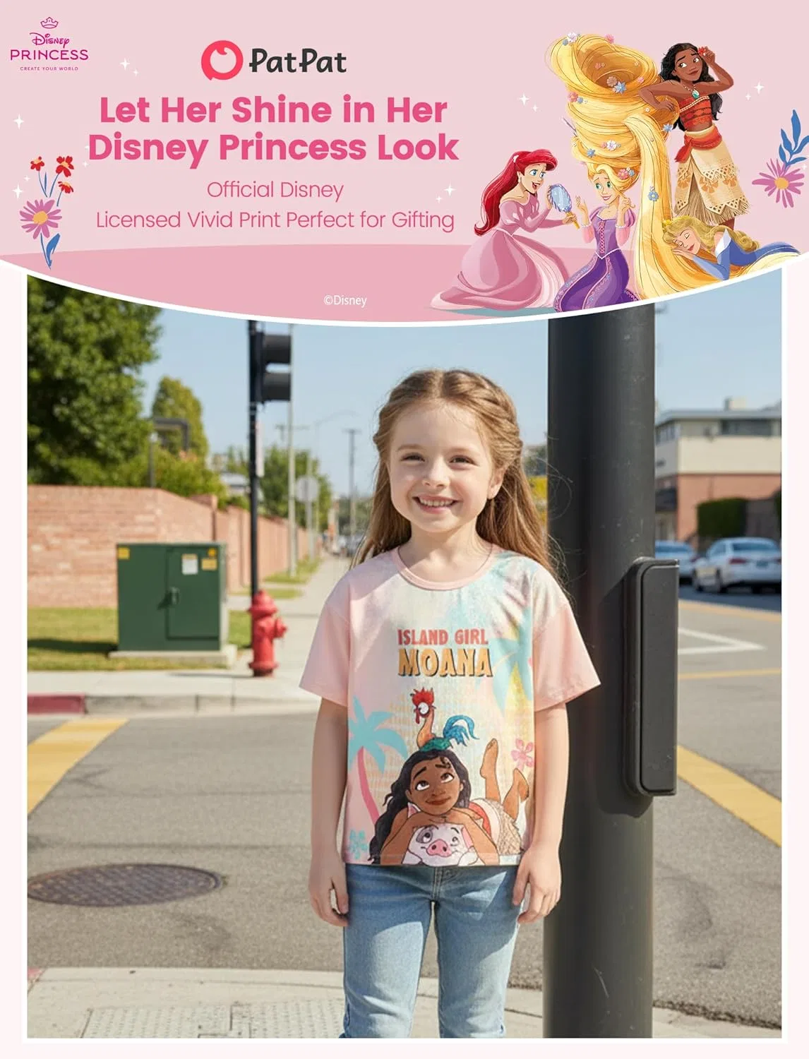 Футболка с принтом Moana, Disney, Princess Moana — фото 2
