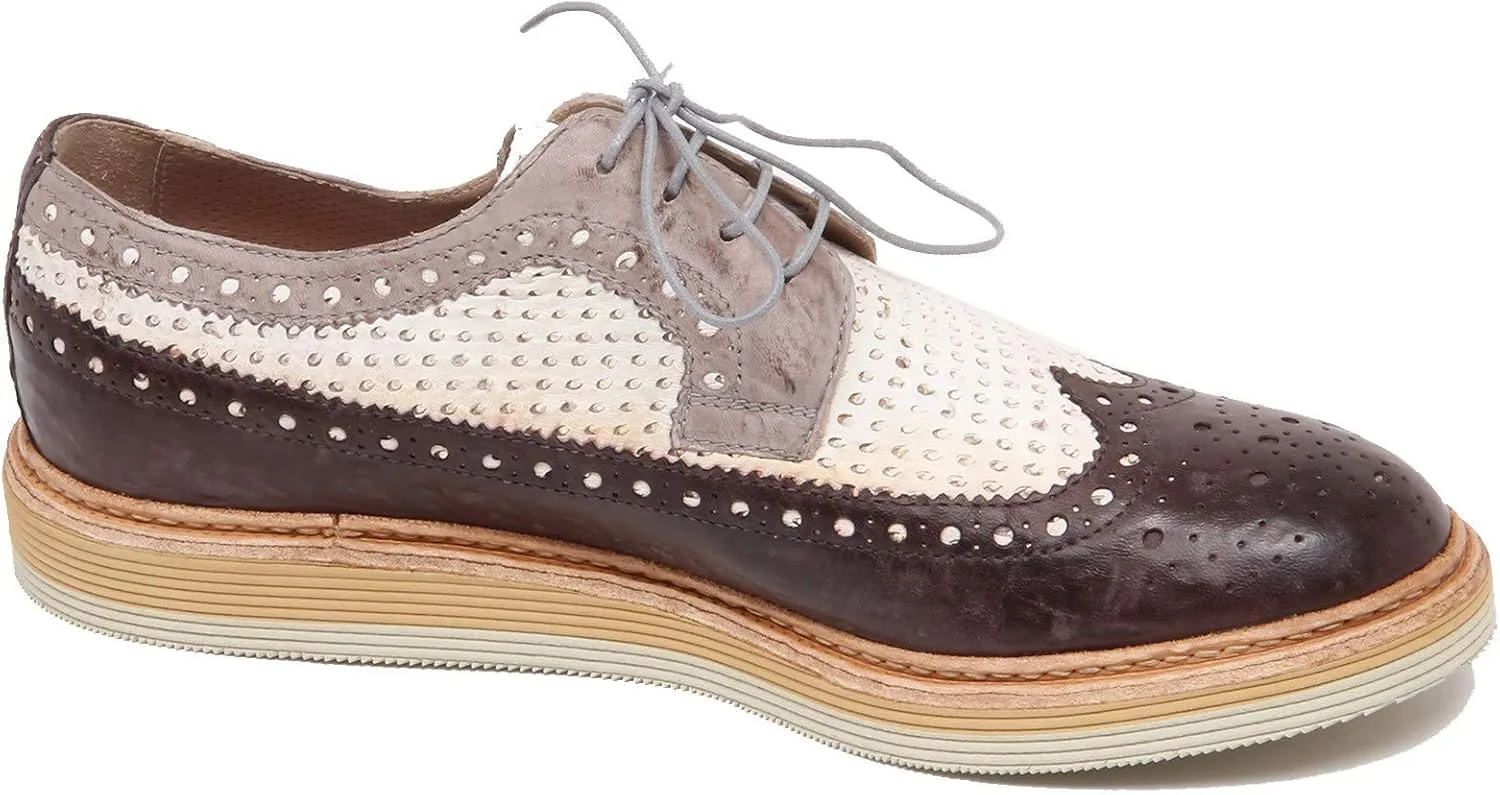 Corvari F4756 Scarpa Uomo Коричневый/Серый/Слоновая кость Scarpe Мужские кроссовки с винтажным эффектом — фото 2
