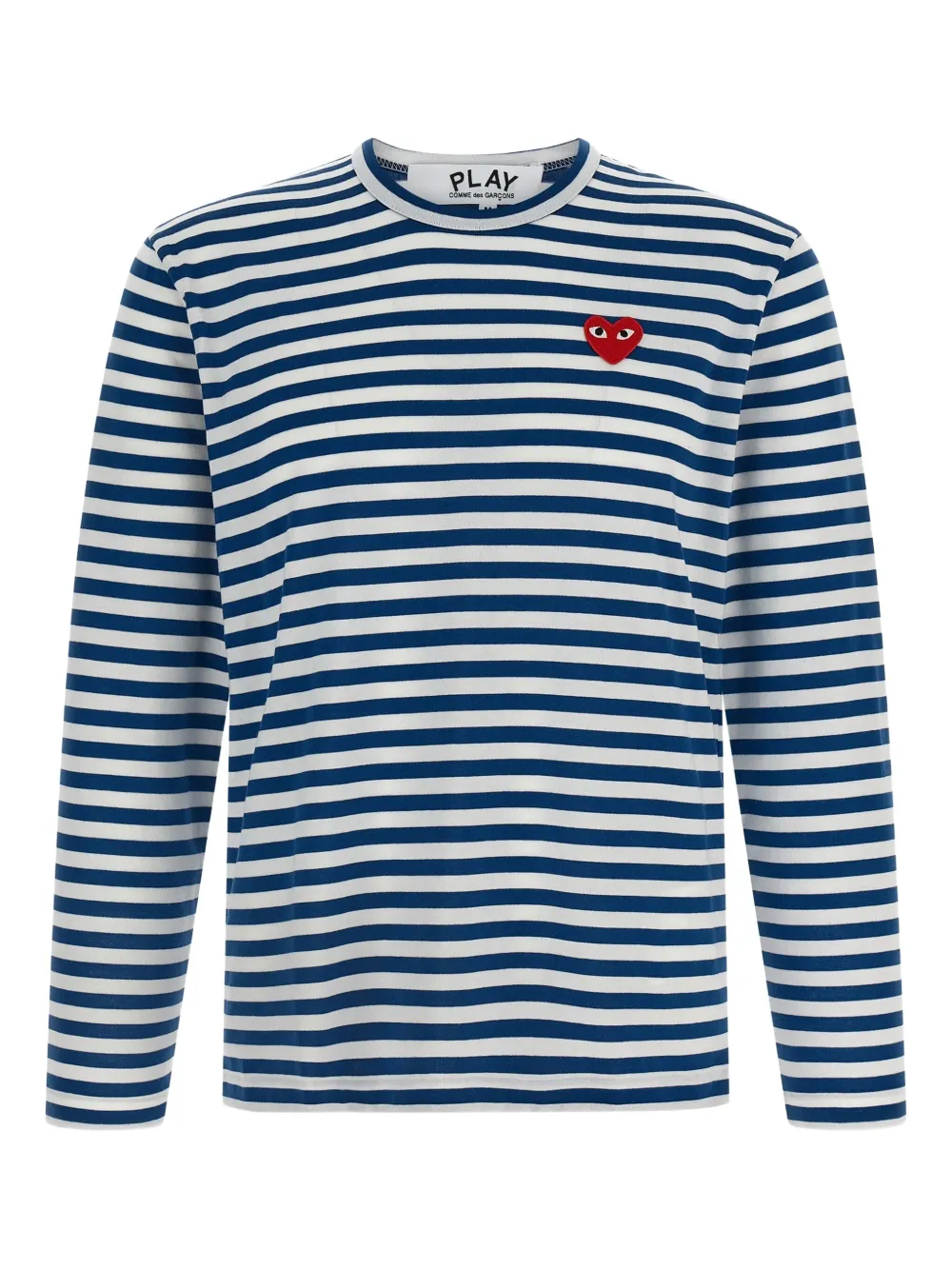 

Футболка в полоску с нашивкой-логотипом Comme Des Garçons Play, синий