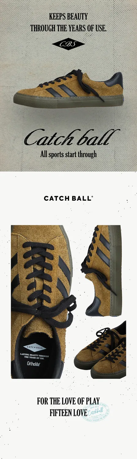 Мужские низкие кеды FL-02 Suede цвета кэмел от Catchball — фото 3