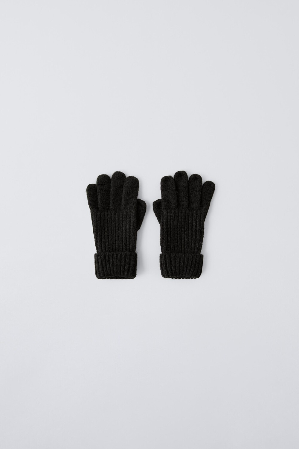 

Перчатки из простой шерсти ZARA, черный