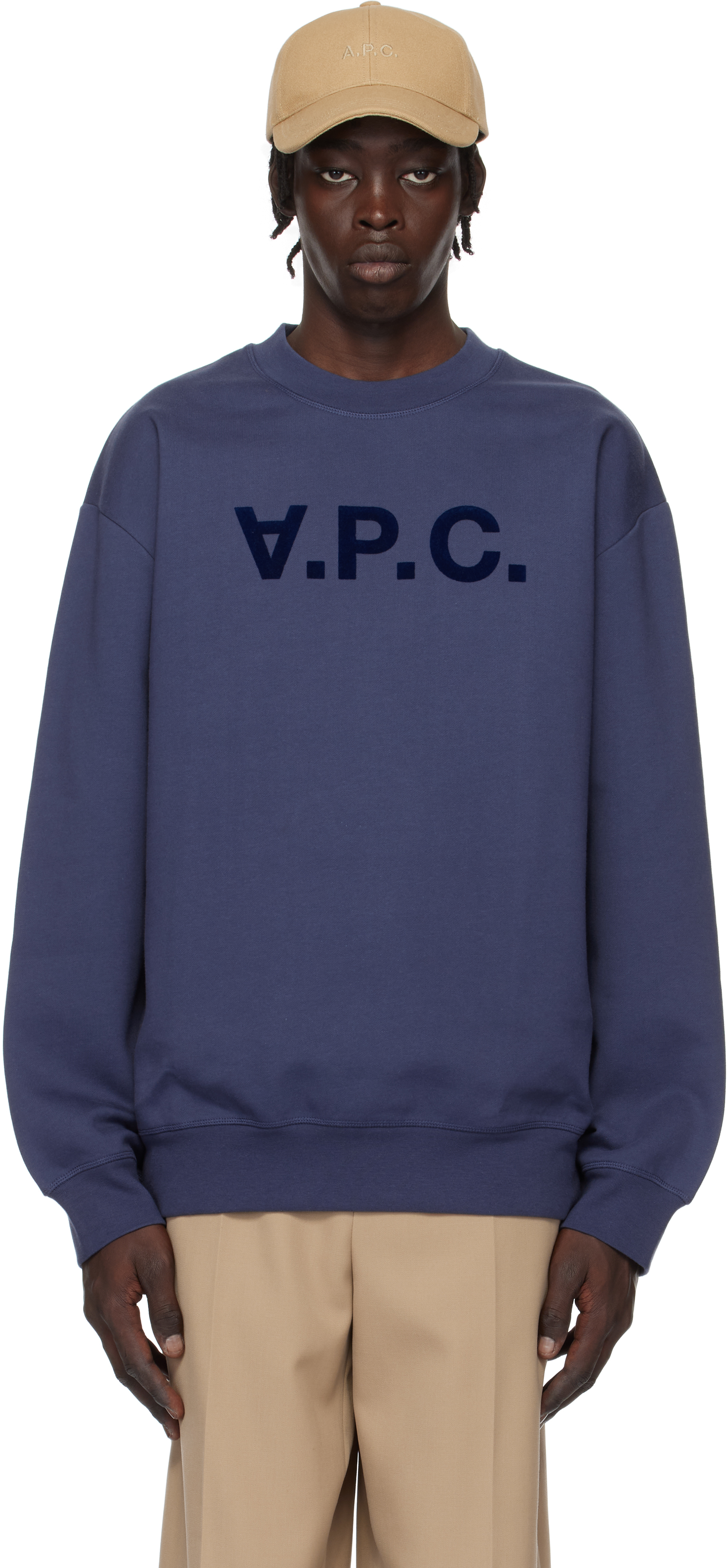 

Свитшот темно-синего цвета большого размера «VPC» A.P.C.