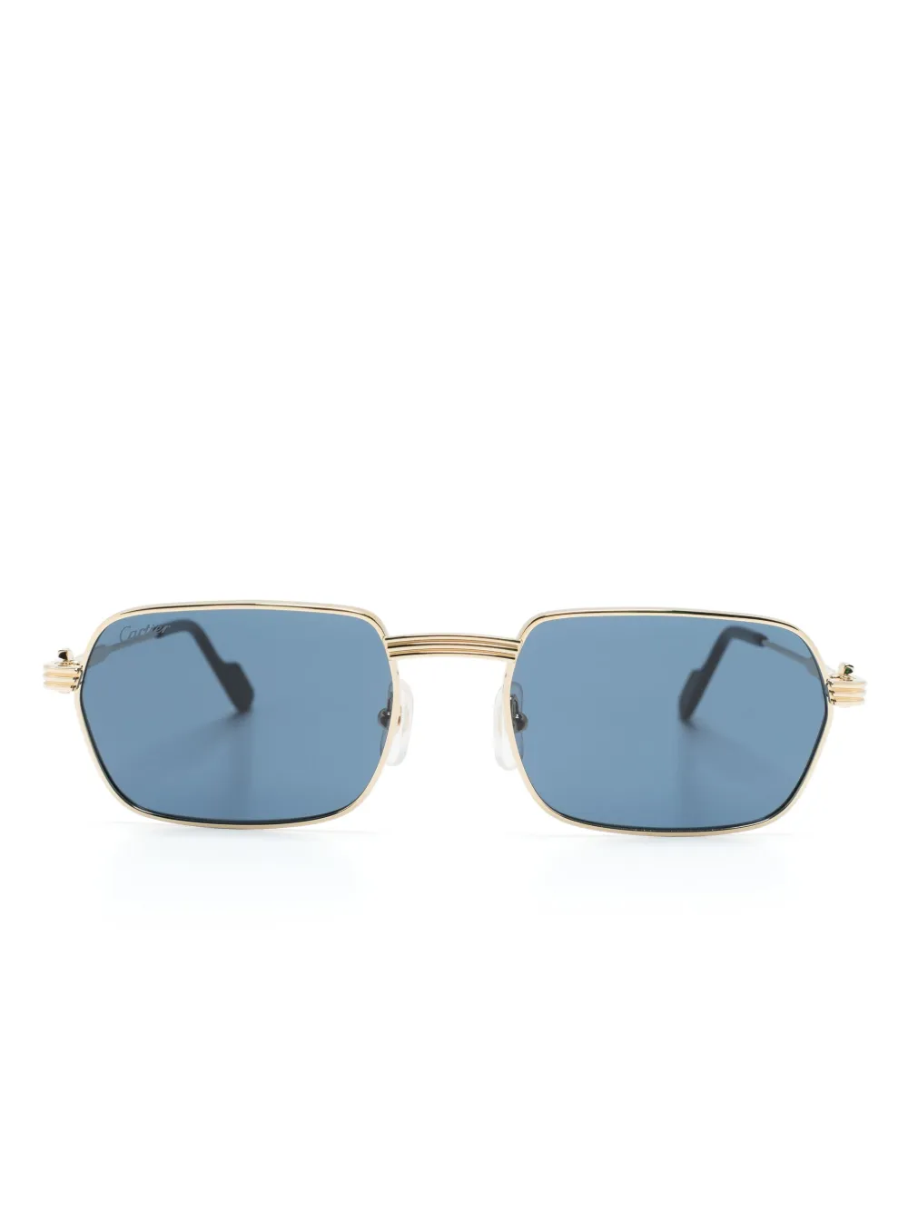 

Солнцезащитные очки в прямоугольной оправе Cartier Eyewear, золотой