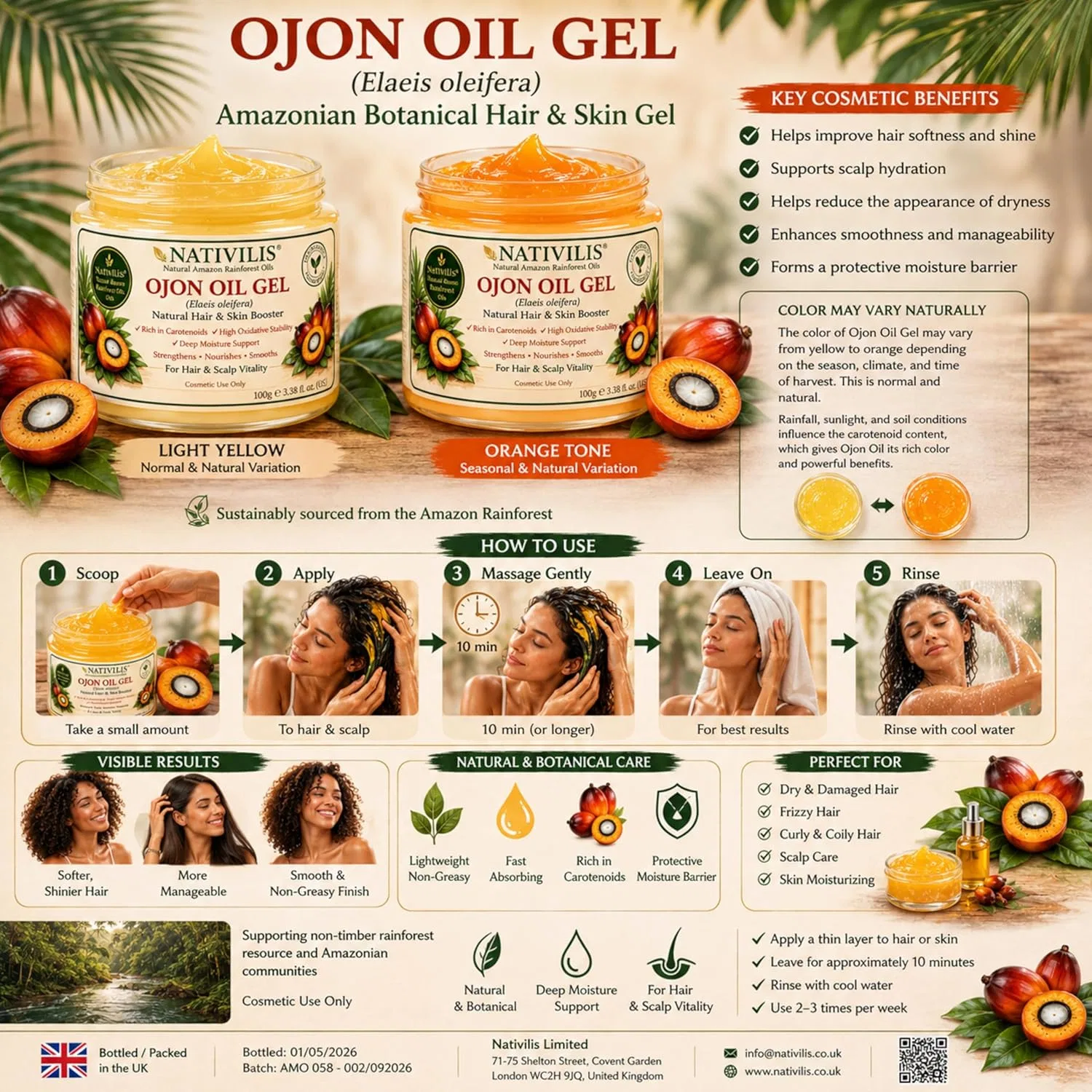 Гель-масло Nativilis Ojon Oil для волос и кожи Nativilis Natural Essential Oils — фото 3
