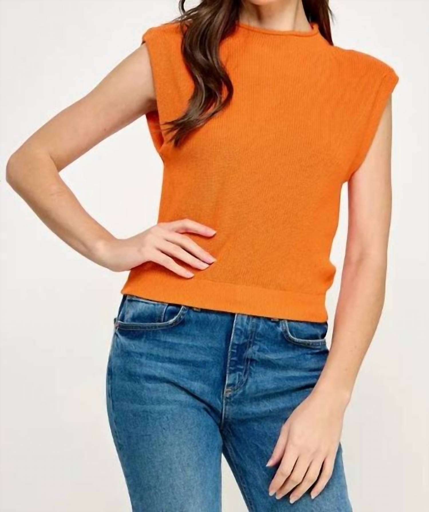 

Топ Muscle Knit в оранжевом цвете ELLISON