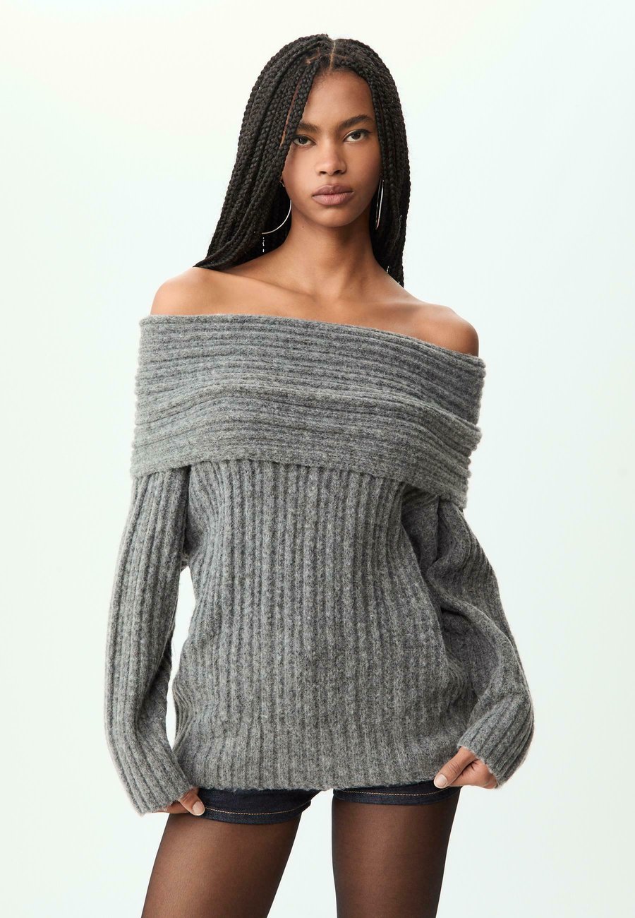 

Джемпер Stradivarius ASYMMETRIC OFF-THE-SHOULDER , Dark Grey