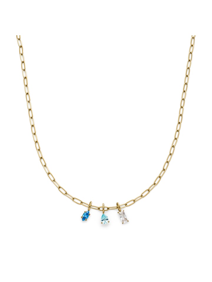 

s.Oliver Цепочка из нержавеющей стали с золотыми вставками из камней