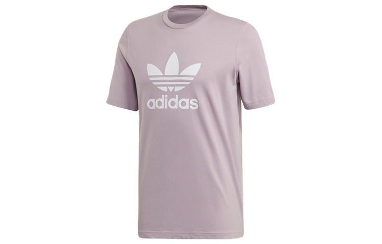 Футболка мужская светло-розовая фиолетово-серая Adidas Originals — фото 2