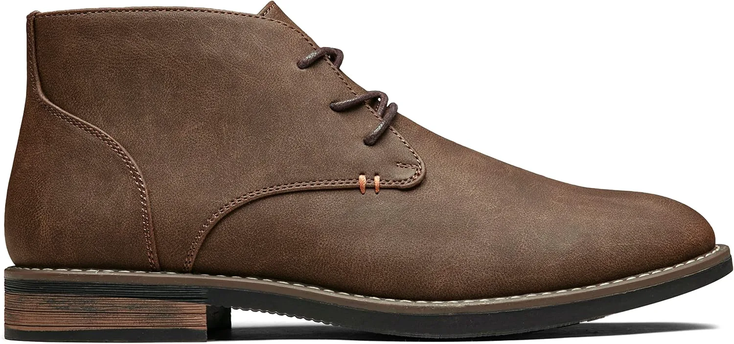 

Мужские ботинки Jousen Chukka на шнуровке, дезерт с высоким берцем, классические повседневные и нарядные ботинки для мужчин, темно-коричневый