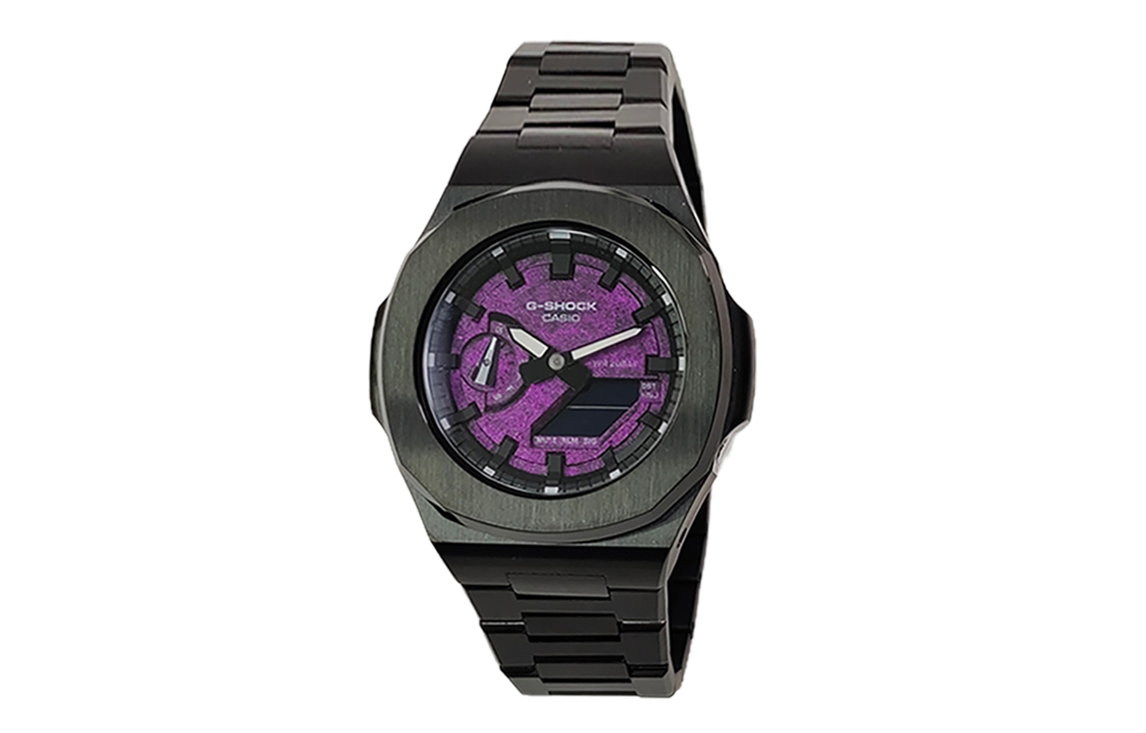 

CASIO Ретро серия кварцевый механизм браслет из нержавеющей стали мужские часы purple циферблат