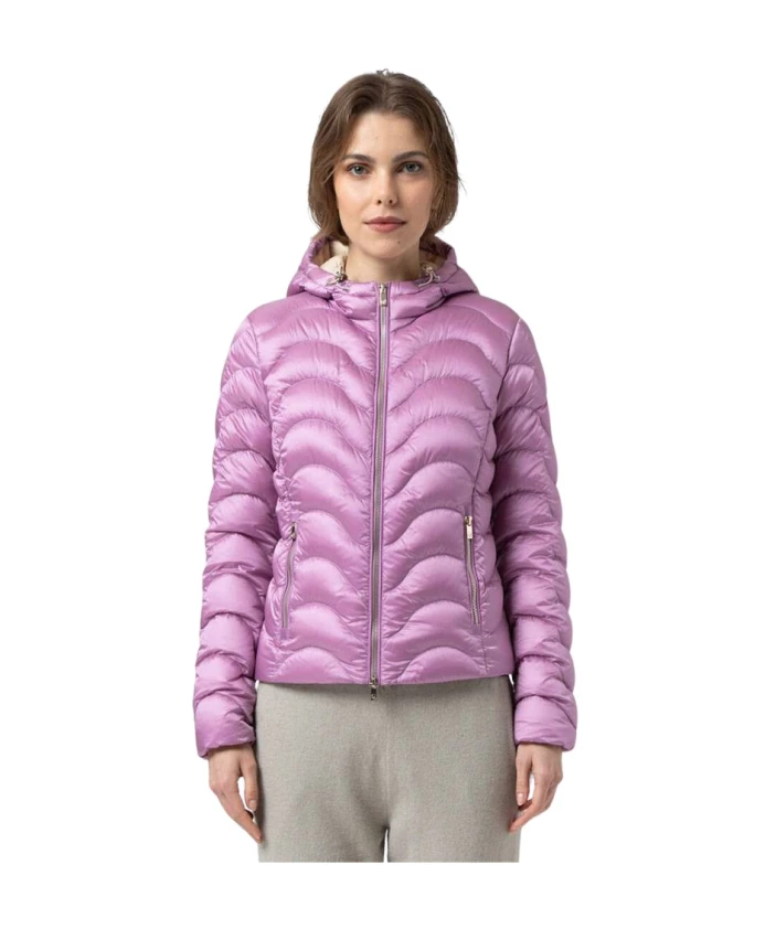 

Стеганая пуховая куртка с волнообразным рисунком Wanda Ciesse Piumini, розовый