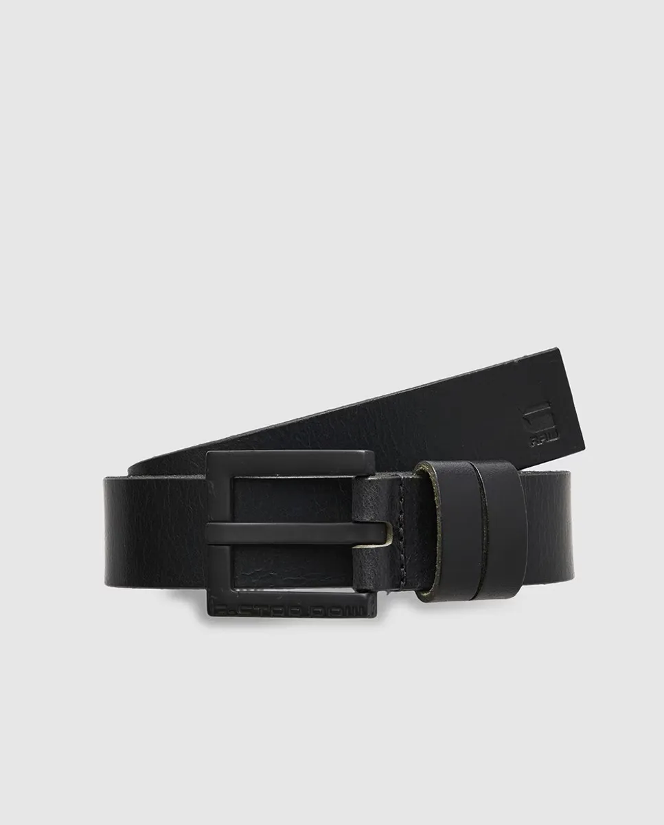 

Мужской черный кожаный ремень G-Star Raw, черный