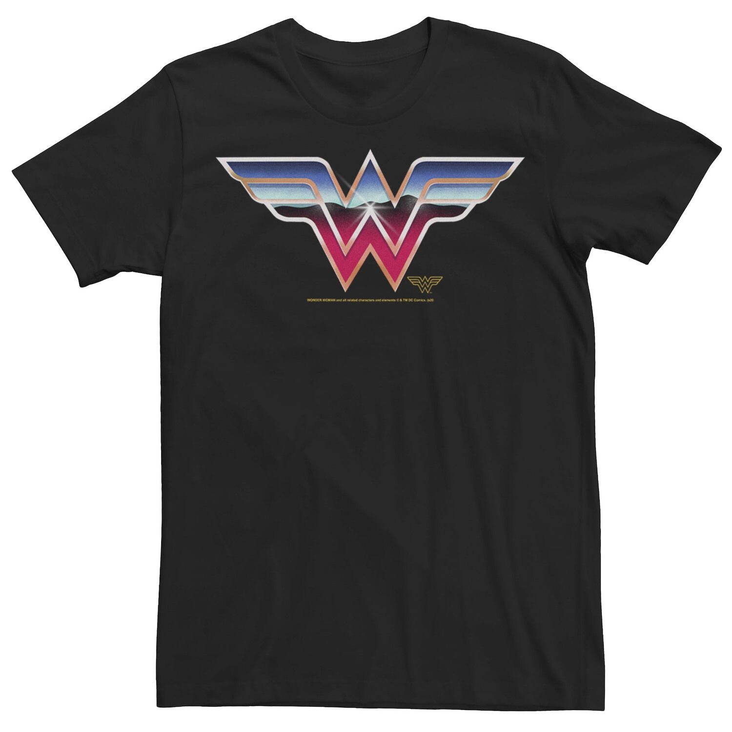 

Мужская футболка с логотипом DC Fandome Wonder Woman в хромированном стиле Licensed Character