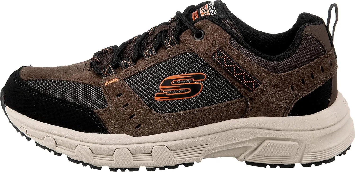 Мужские кроссовки Skechers Oak Canyon, Chocolate Leather Pu Mesh Black Trim — фото 3