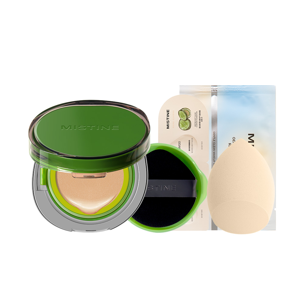 

Наборы косметики для женщин Mistine, [dry skin, combination dry]зеленый siamese air cushion+makeup sponge