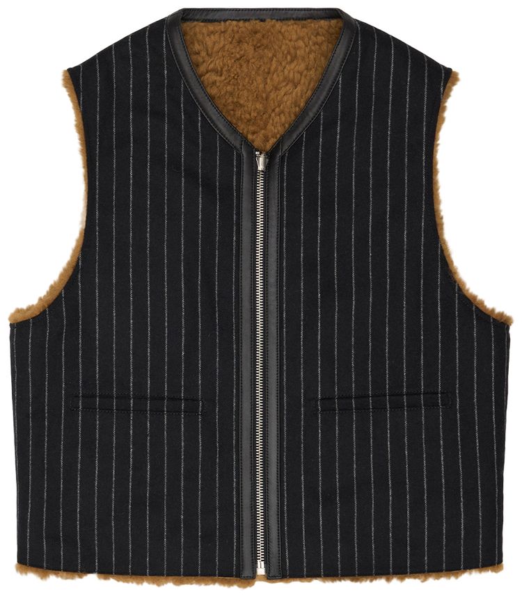 

Жилет из овчины в полоску Denim Tears, разноцветный, мультиколор