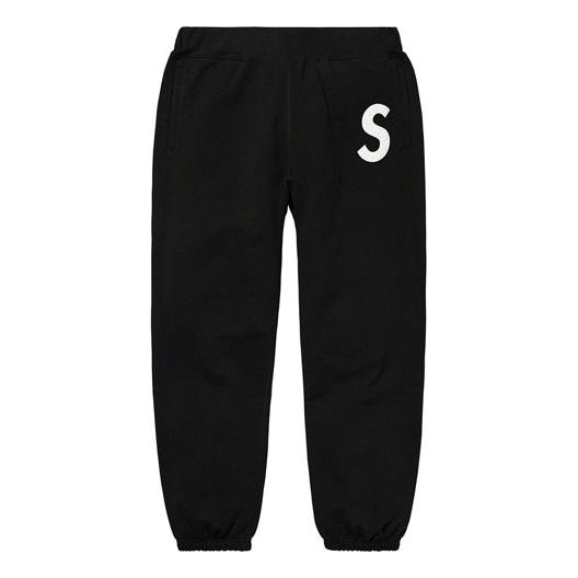 

Брюки s logo sweatpants 'black white' Supreme, черный