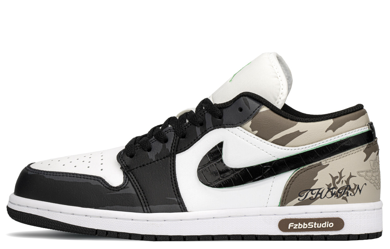 

Баскетбольные кроссовки Air 1 Vintage Men Low-Top Black/Brown Jordan, Черный, Баскетбольные кроссовки Air 1 Vintage Men Low-Top Black/Brown Jordan