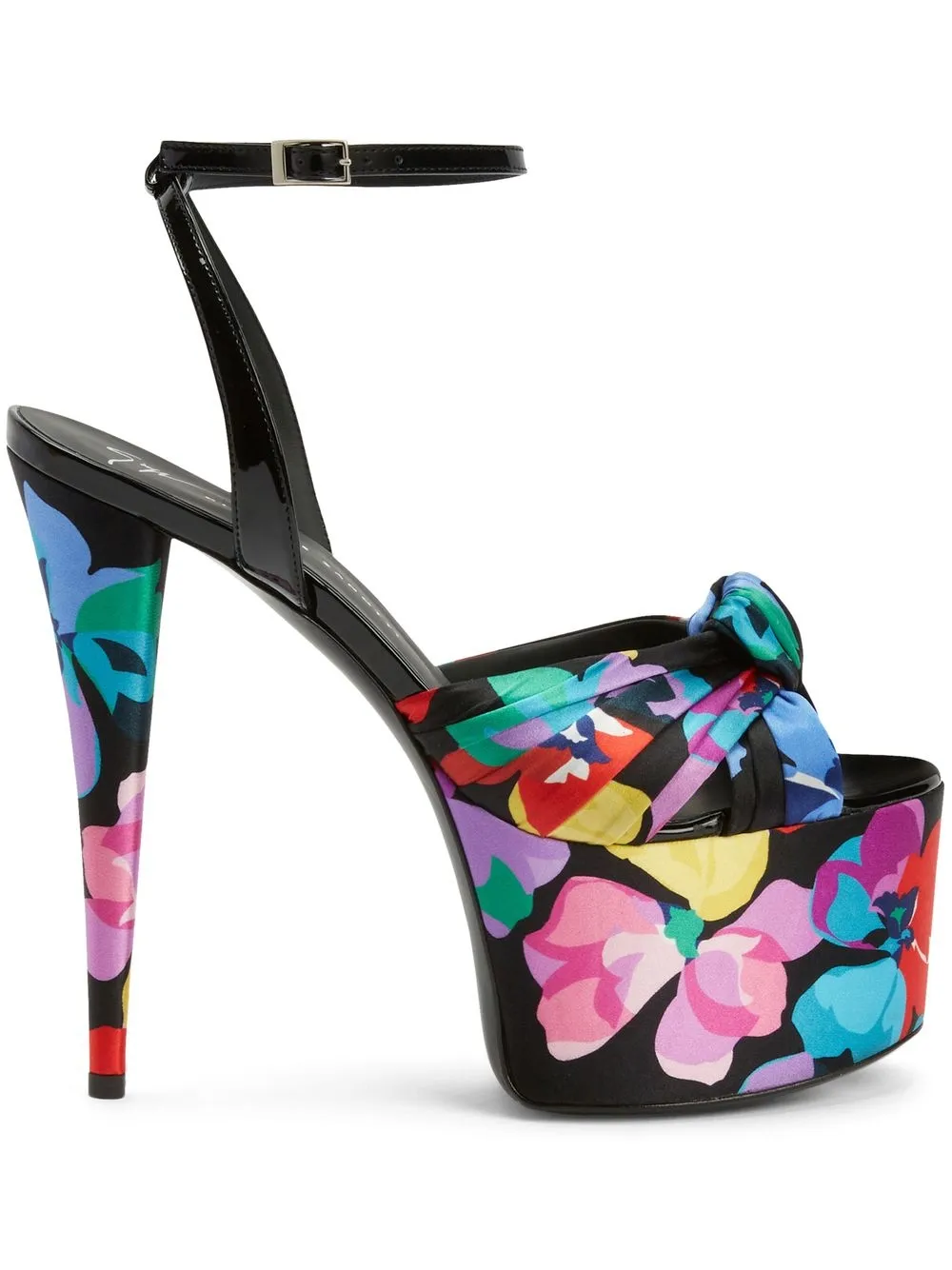 Босоножки GZ Aida 150 на платформе Giuseppe Zanotti, черный
