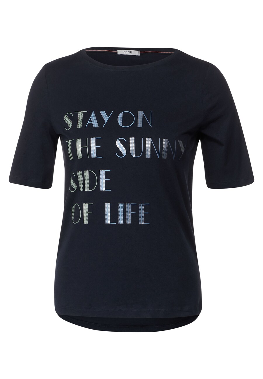 

Футболка CECIL Shirt, цвет marine blue/sky blue