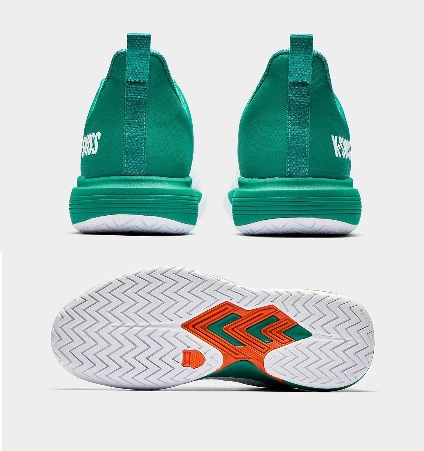 Кроссовки для пиклбола K-Swiss Ultrashot Light, бело-зеленые — фото 3