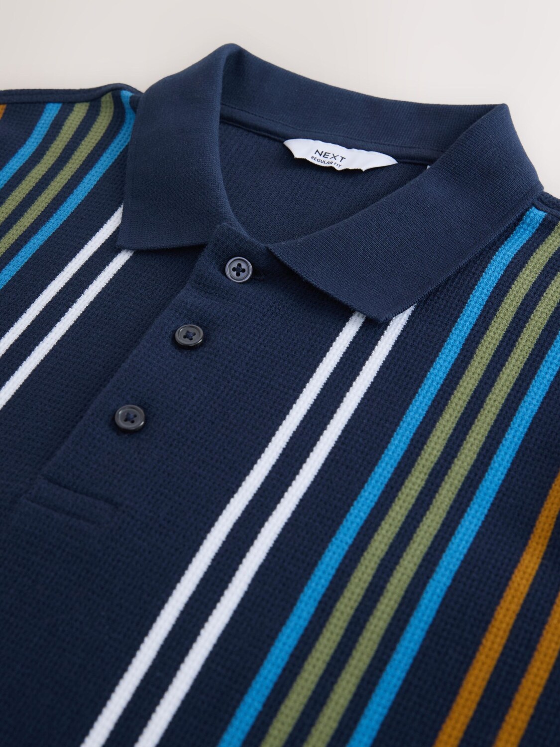 Next Поло в цвете Navy, Sky Blue — фото 4
