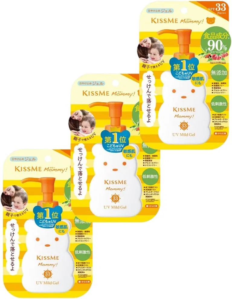 Солнцезащитный гель Mo ммy UV Mild Gel, SPF33 PA+++, 100 г, 3 шт Isehan