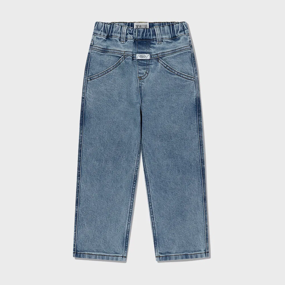 Детские синие джинсы Kids X-Pocket Tapered от Marithé Kids — фото 2