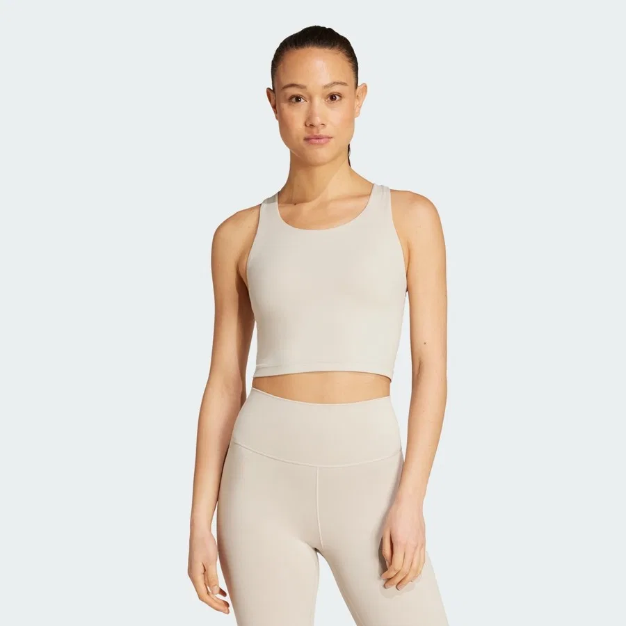 Топ-бра с средним уровнем поддержки All Me Medium Support Bra Tank Top adidas, Черный