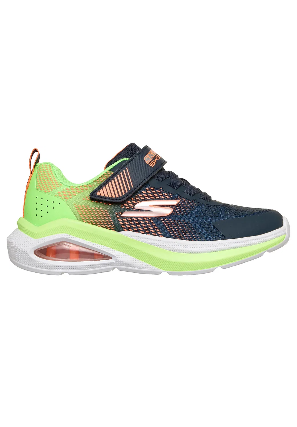 Детские кроссовки для мальчиков с технологией Skech-Air Microspec Max Velocity Skechers, Darkblau Grun Navyblau — фото 4