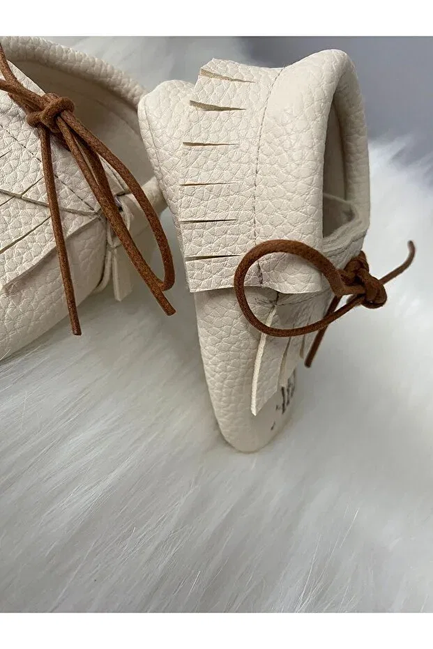 Детские мокасины для девочек без каблука Betülün Diktikleri, Nude Color — фото 4
