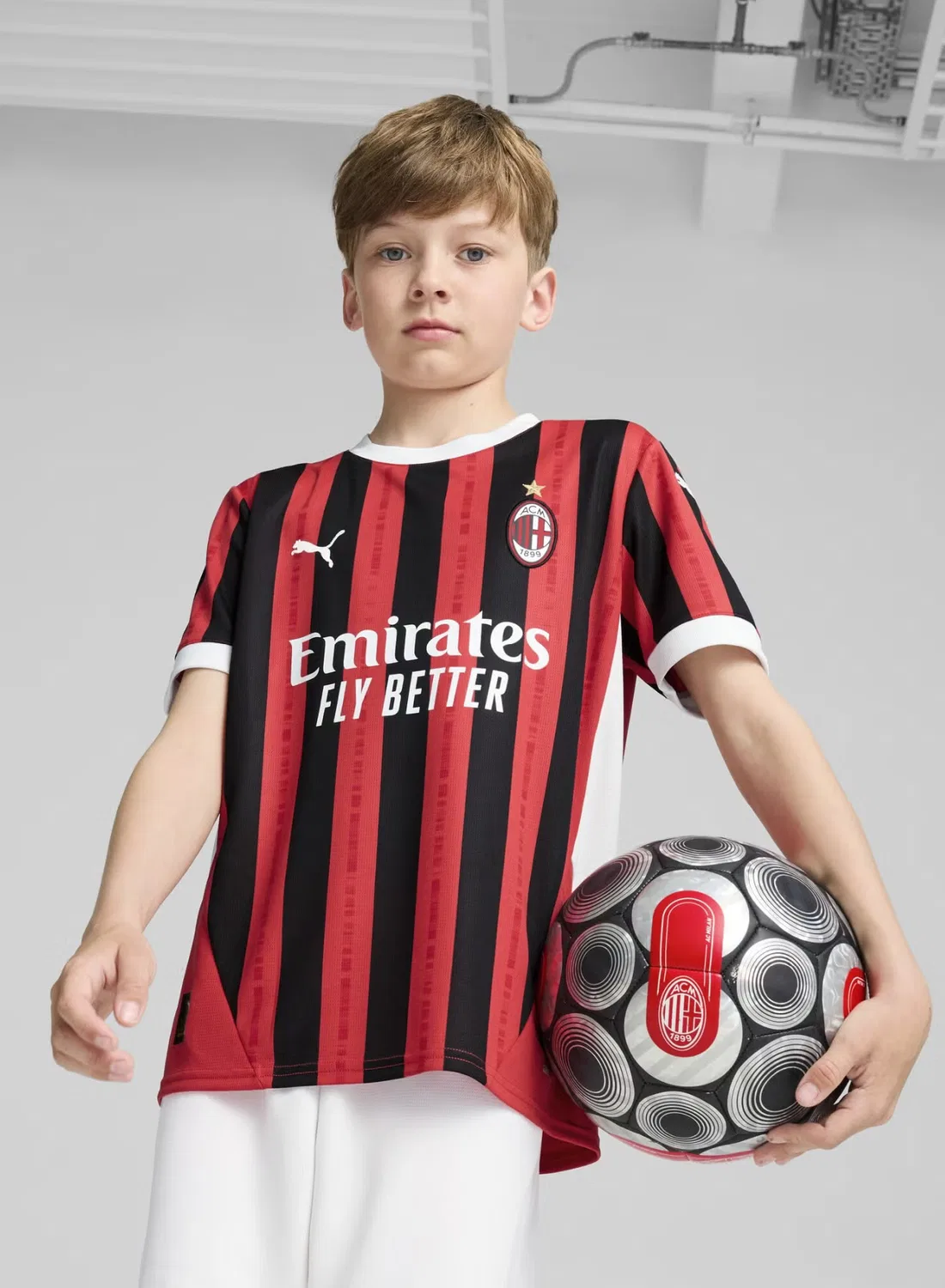 Футболка с принтом AC Milan 24/25 Home Puma, красный