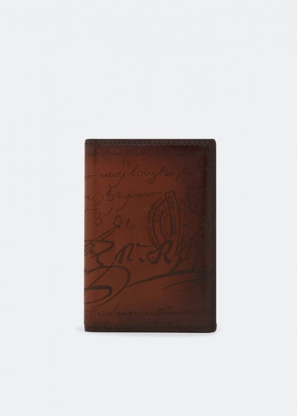 

Кошелек BERLUTI Scritto leather wallet, коричневый